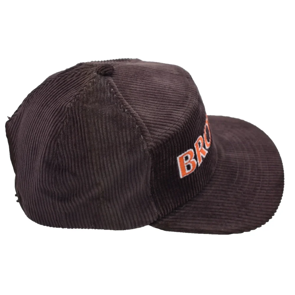 Vintage Cleveland Browns Embroidered Corduroy Snapback Hat Cap - Adult 19